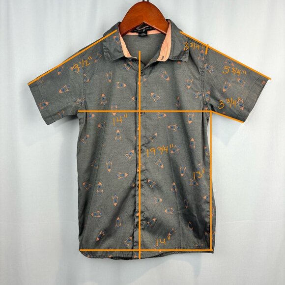 Beverly Hills Polo Club Kids Rocket Ship Button Up Shirt - Picture 9 of 9